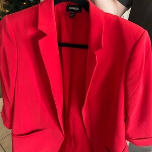 Express Women's Bold Red Suit Jacket